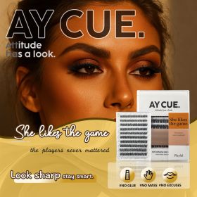 AYCUE #SHE LIKES THE GAME# Self-adhesive Lash Clusters C Curl 10-16mm 110 Clusters Glue-free Eyelashes Extensions for Natural Look Easy Applicati