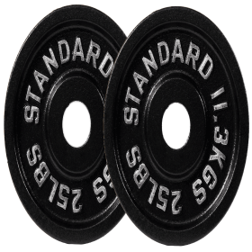 Only Supports Self Pickup  2 Olympic Cast Iron Weight Plates For Strength Training And Weightlifting, Multiple Sizes (Option: 25LB Pair)