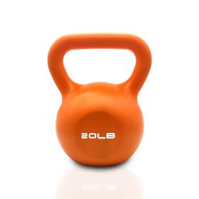 20lbs Kettlebell Set, Strength Training Kettlebells Weight Set For Women, Vinyl Coated Kettle Bell For Home Gym Workout Weight Lifting Equipment, (Color: Orange)