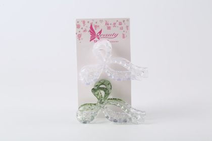 Matte Solid Claw Hair Clip Set Paw Bag Fashion Hair Clip Set (Option: White and green)