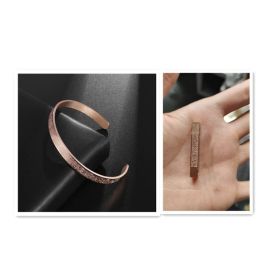 Stainless Steel Arabic Disc Necklace Bracelet (Option: Rose Gold Bracelet set)