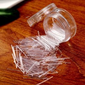 1 Box Of Beautiful Hypoallergenic Transparent Earrings With About 14mm Transparent Invisible Ear Sticks On A Plastic Pillar For Women's Daily Wea (Option: Transparent)