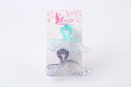 Matte Solid Claw Hair Clip Set Paw Bag Fashion Hair Clip Set (Option: Light blue and ocean blue)