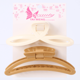 Fashionable Korean Hair Accessories Simple Cross Design Big Grip Hair Clip Solid Color Plastic Hair Clip (Option: Hairpin)