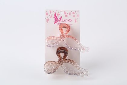 Matte Solid Claw Hair Clip Set Paw Bag Fashion Hair Clip Set (Option: Red and brown)