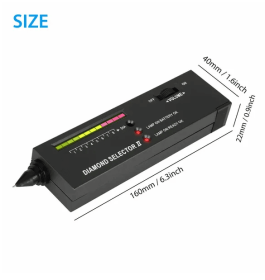 Portable Diamond Tester Selector Illuminated Jewelry Gemstone Testing Tool Kit (Color: Black)