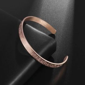 Stainless Steel Arabic Disc Necklace Bracelet (Option: Rose Gold Bracelet)